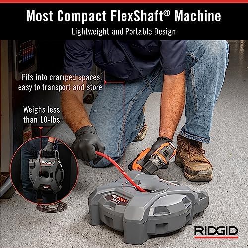 RIDGID 74978 K9-12 FlexShaft 1/4" x 30' Wall-to-Wall Professional Drain Cleaning Machine, Compact Drain Cleaner for 1-1/4" to 2" Pipes - Image 3