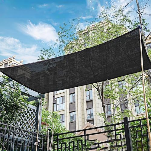winemana 70% Black Shade Cloth 6.6 x 6.6 FT Durable Mesh Tarp with Grommets - Image 6