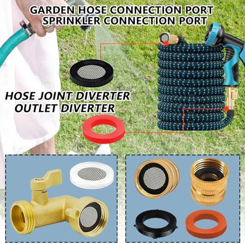 ZDBB 165 PCS Plumbing Hose Rubber Washers Assortment Set with Screen Filter and Silicone Washer Kit,for Shower Head Gasket Garden Hose Washing Machine Inlet Supply Lines Faucet Gaskets Replacement - Image 4