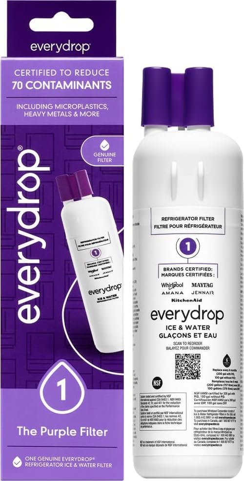 everydrop by Whirlpool Ice & Water Refrigerator Filter 1, Purple, EDR1RXD1 by EveryDrop+by+Whirlpool
