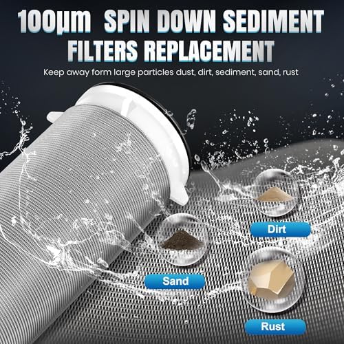 Enhon 2 Pieces 100μm Spin Down Sediment Filters Replacement Cartridges - Image 2