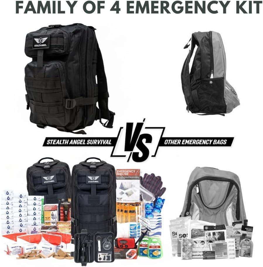 Stealth Angel Survival - 72 Hour Family Emergency Kit - 1-5 Person Survival Bag for Earthquakes, Hurricanes, and Other Natural Disasters - Image 3