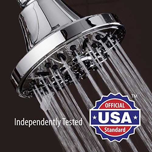 AquaDance Premium High Pressure 6-setting 4-Inch Shower Head for the Ultimate Shower Spa Experience! Officially Independently Tested to Meet Strict US Quality & Performance Standards – 1.8 GPM - Image 3