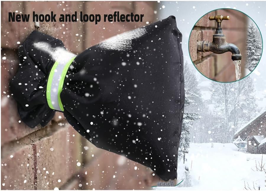 2pcsOutdoor Water Pipe Insulation Cover for Faucet & Backflow Preventer - Image 2