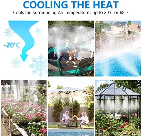 Misters for Outside Patio,White Misting System for Cooling Outdoor,50Ft|15M - Image 2