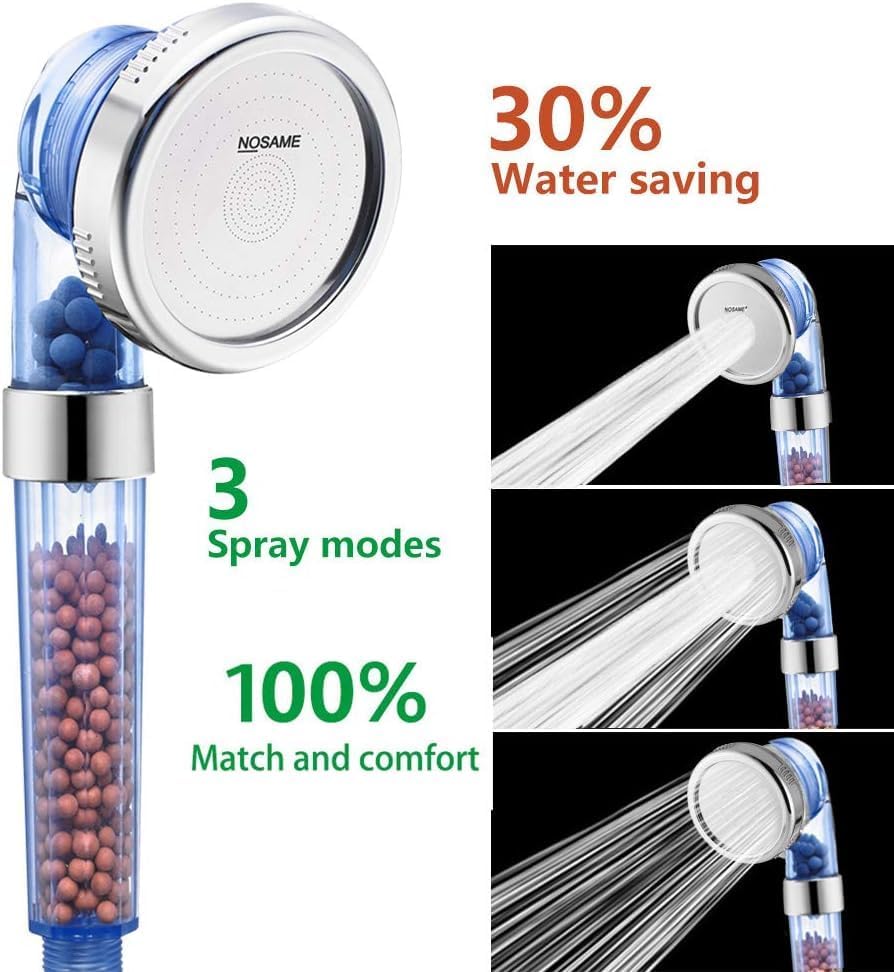 Nosame Handheld Shower Head, Filter Filtration High Pressure Water Saving - Image 2