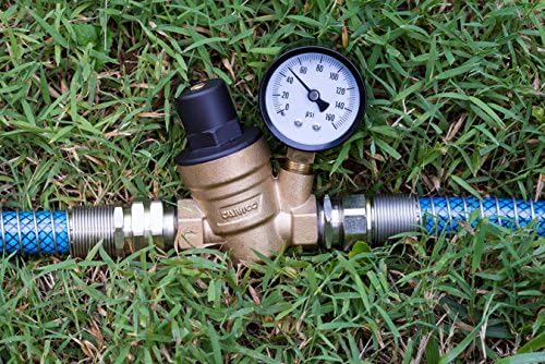 Camco Adjustable RV Water Pressure Regulator-Prevents Damage to Plumbing(40058)+Camco TastePURE RV Water Filter w/Hose Protector-Inline Water Filter Reduces Chlorine, Sediment & More-Made in US(40043) - Image 3