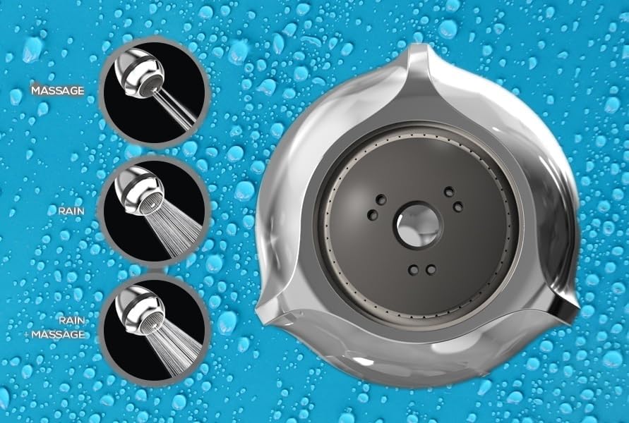 Extreme performance for low water pressure The Fire Hydrant Spa Short Chrome Massager Shower Head - Image 3