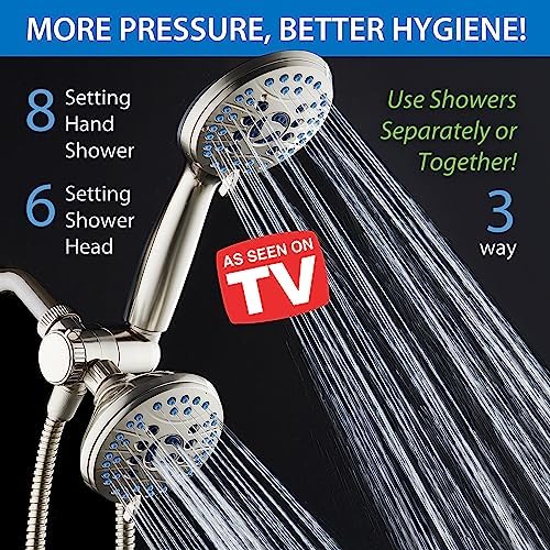 AquaCare 48-mode High Pressure 3-way Shower Head Combo w/ 2-mode Power Wash - Image 2