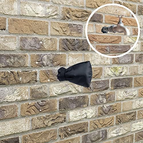 Outdoor Faucet Cover Socks for Winter Freeze Protection, 7.09" W x 9.06" H, Velcro Thickened Anti-Freeze Outdoor Tap Cover, Reusable Waterproof Insulated Spigot backflow Cover,Black, 2Pcs - Image 7