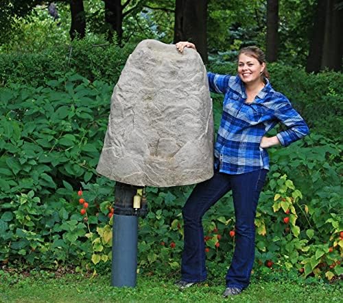 EMSCO Landscape Rock Cover, Sandstone, Cascading Front Rock, Decorative Artificial Rock for Concealing Utility Fixtures, Pipes, Valves & Landscape Equipment - Image 2