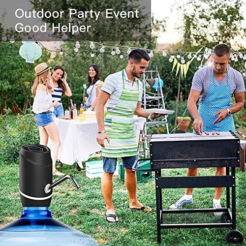 5 Gallon Electric Drinking Portable Water Dispenser, Universal USB Charging Water Bottle Pump For 2-5 Gallon With 2 Silicone - Image 3