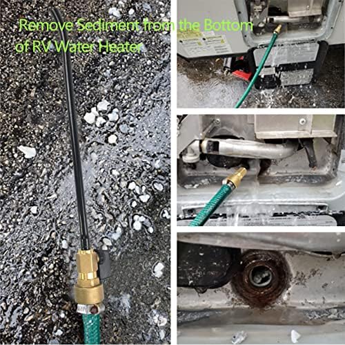 Copper RV Water Heater Tank Rinser Flusher and Anode Rod Set | Remove Sediment from the Bottom of RV Water Heater | Copper Handle and Cleaning Wand with Bending Tip - Image 5