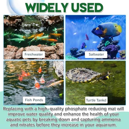 Treela 4 Pack Aquarium Filter Media Pads, 4-in-1 Mechanical & Chemical Filtration, Ammonia, Nitrite & Phosphate Removal, Cut-to-fit for Fish Tanks & Ponds, Improves Water Clarity & Odor Control - Image 6