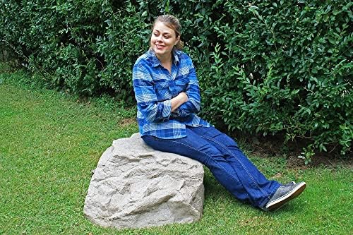 EMSCO Landscape Rock Cover, Sandstone, Low Profile Boulder, Lightweight Fake Rock for Concealing Septic Lids, Irrigation Controls & Utility Boxes - Image 2