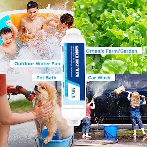 Envig Catalytic Carbon KDF Inline Garden Hose Filter Removes Chloramine, Chlorine, VOCs & Chemicals for Hydroponics, Microgreens, Organic Gardening, Pet, and Healthy Outdoor Living (1) - Image 4