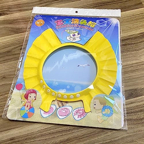 MYUBWTF Yellow Baby Shower Cap, Bath Shampoo Cap Hat，Soft Hat Adjustable Visor Cap，Protect your eyes and face from water，Suitable for infants, children and pets from 0 to 12 years old - Image 6