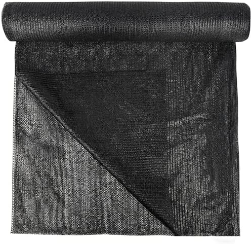 winemana 120x6 FT Outdoor Shade Cloth for Garden & Plants - 70% Large Black Mesh Tarp, UV Resistant Woven Shade Fabric for Greenhouse Farm Row Cover Vegetables Sun Protection Poultry Run by winemana