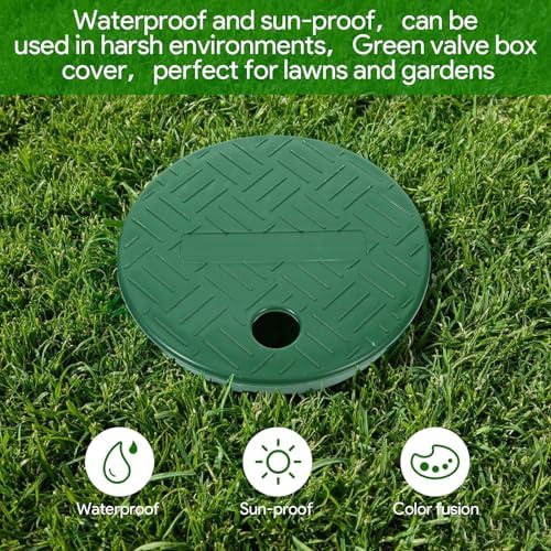 2Pcs Sprinkler Valve Cover, ID 5.5" OD 6" Sprinkler Covers for Outside Sprinkler Irrigation System, Round Irrigation Valve Box Cover Lid for Garden, Lawn Yard Irrigation Box (6 Inch) - Image 3