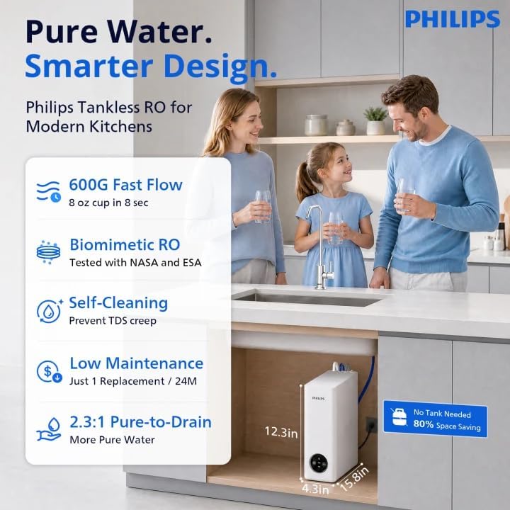 Philips Tankless Reverse Osmosis System, 600 GPD, Self-Cleaning RO System - Image 5