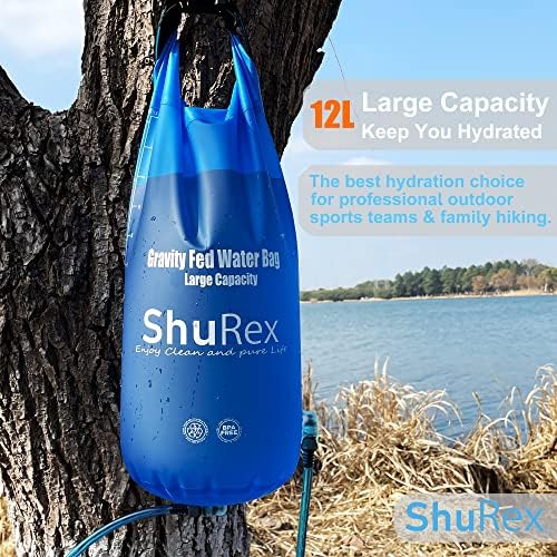 12L/3-Gal Gravity-Fed Water Bag with 2 Outlet Pipes - Image 3