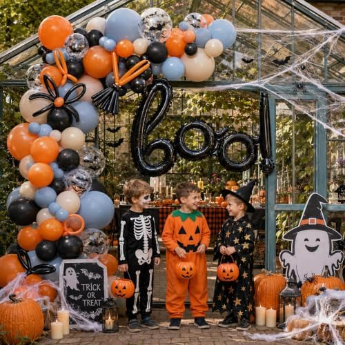 Halloween Balloon Garland Arch Kit Blue Spooky One 1st Birthday Decorations - Image 7