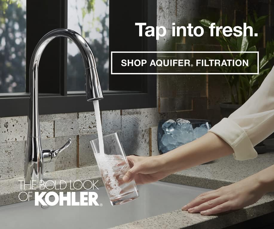 KOHLER 77688-NA Water Filter, Aquifer Replacement Filter Cartridge (2 Pack), 2 Count (Pack of 1), White - Image 2