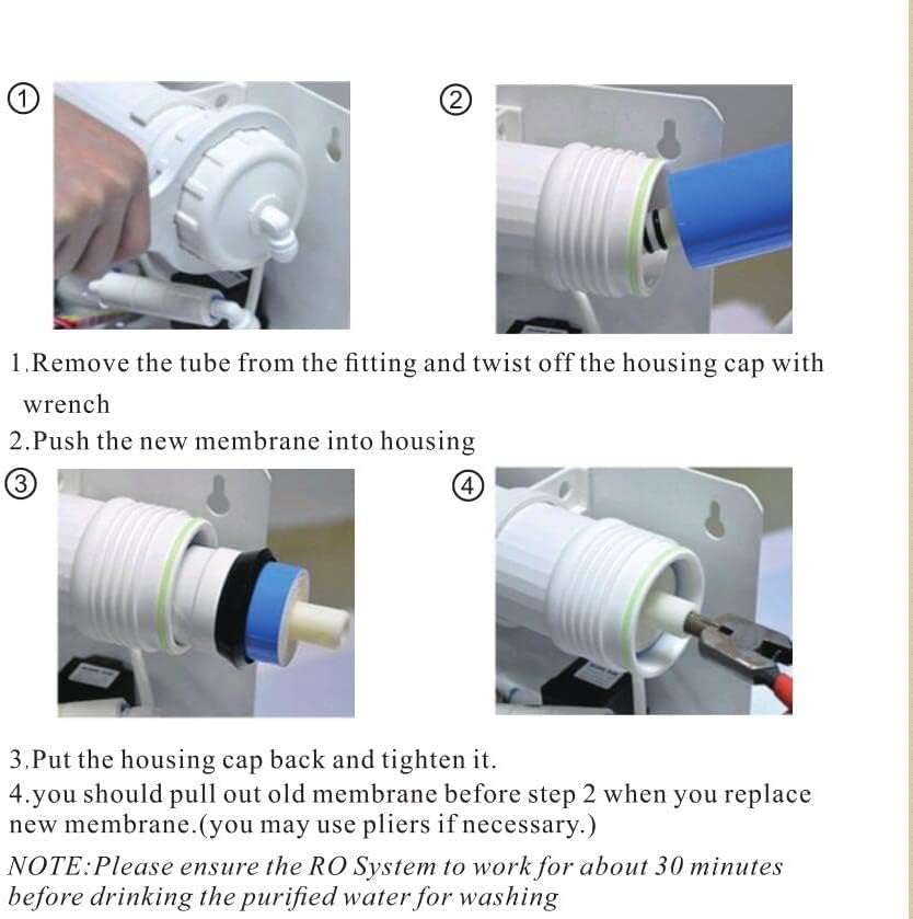 Reverse Osmosis RO Membrane 75 GPD -NSF Certificated-Water Filter Replacement-Pack of 4 - Image 6
