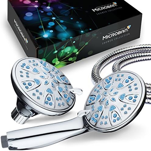 AquaDance for California - Premium High Pressure Antimicrobial 30-setting 3 Way Dual Handheld Shower Head Combo, Stainless Steel Hose, Water Diverter - Chrome Finish - Image 2