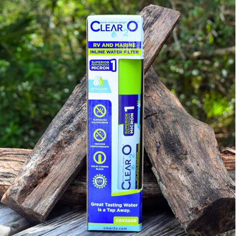 CLEAR2O RV & Marine Inline Water Filter (CRV2006-3) – 1 Micron Solid Carbon Block – Premium Drinking Water Filtration for RVs, Boats, Campers – Reduces Chlorine, Lead, Taste & Odor - Image 2