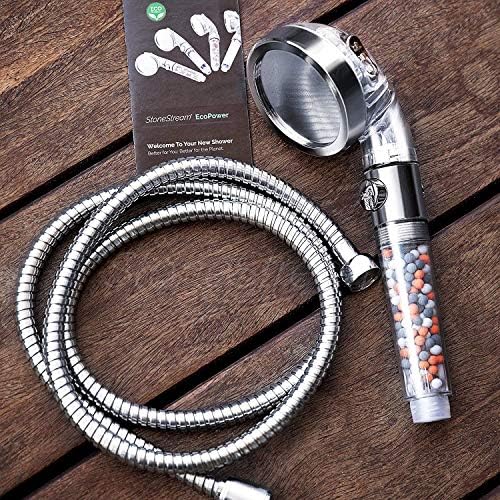 Original StoneStream® EcoPower Shower Head System — Handheld Showerhead Replacement Stones - Image 7