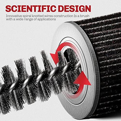 6PCS 304 Stainless Steel Bore Brush Copper Pipe Cleaner, Twisted Wire Drill Brush,1/4 Inch Hex Shank S2 Steel Handle, for Power Drill Plumbing Tools,4-3/4”,7-1/2”,9-3/4”,12mm, 19mm, 25mm - Image 5