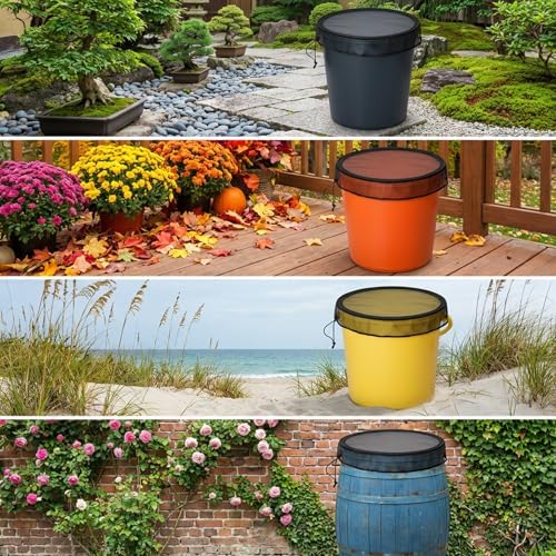 2Pcs Mesh Cover for Rain Barrels - 23.6in Rain Barrel Netting with Drawstring - Water Collection Buckets Tank Protector Screen for Preventing Fallen Leaves in Outdoor Garden Eaves - Image 6