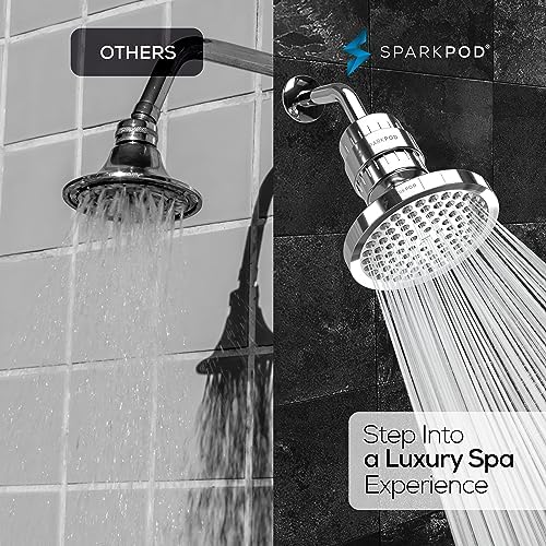 SparkPod Filtered Shower Head, 23-Stage, 6" Round, Polished Chrome - Image 4