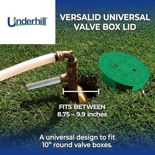 Underhill Sprinkler Valve Round Box Lid, VersaLid 10 Inch Universal Cover for Automatic Irrigation System, Green, VL-10-4, 4 Pack - Image 2