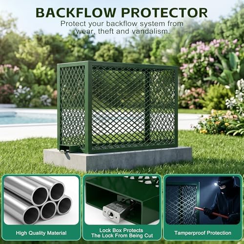 Backflow Preventer Cage, Lockable Steel Backflow Cover Irrigation Systems - Image 5