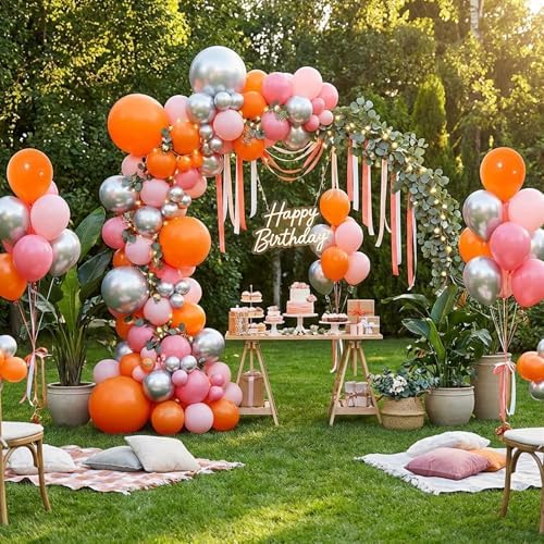 APLANET 150pcs Orange Balloons Different Sizes 18 12 10 5 Inch Burnt Orange Fall Balloon for Party Baby Shower Birthday Halloween Thanksgiving, Arch Kit Decoration - Image 5