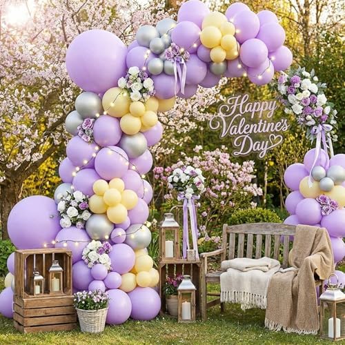 APLANET 150pcs Pastel Purple Balloon Different Sizes 18 12 10 5 Inches Light Lavender Purple Balloons for Birthday Wedding Baby Shower Engagements Anniversary Party, Arch Kit Decoration - Image 7