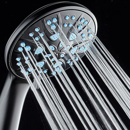 AquaDance Antimicrobial/Anti-Clog High-Pressure 6-Setting Hand with with Microban Nozzle Protection from Growth of Mold, Mildew & Bacteria for Stronger Shower! Aqua Blue Jets – 1.8 GPM - Image 4