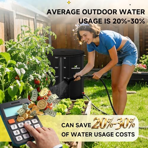 132 Gallon/500L Collapsible RainWater Collection Barrel,Water Tank&Reinforced with 2mm Frame Portable Rain Catcher,Includes Quick-Connect Tap&Sprinkler,Heavy Duty 0.6mm PVC for Long-Lasting Use,Black - Image 3