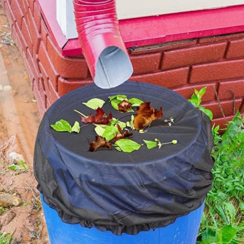 Mesh Cover for Rain Barrels with Drawstring, Water Collection Buckets Tank - Image 5