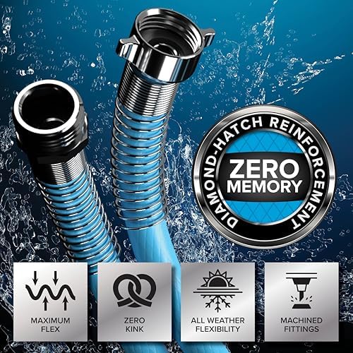 Camco EVOFlex 50-Ft RV Drinking Water Hose - Features Extra Flexible Design w/Stainless Steel Strain Relief Ends - Lead-Free, BPA-Free and Phthalate-Free - 5/8” Inside Diameter (22596) - Image 5