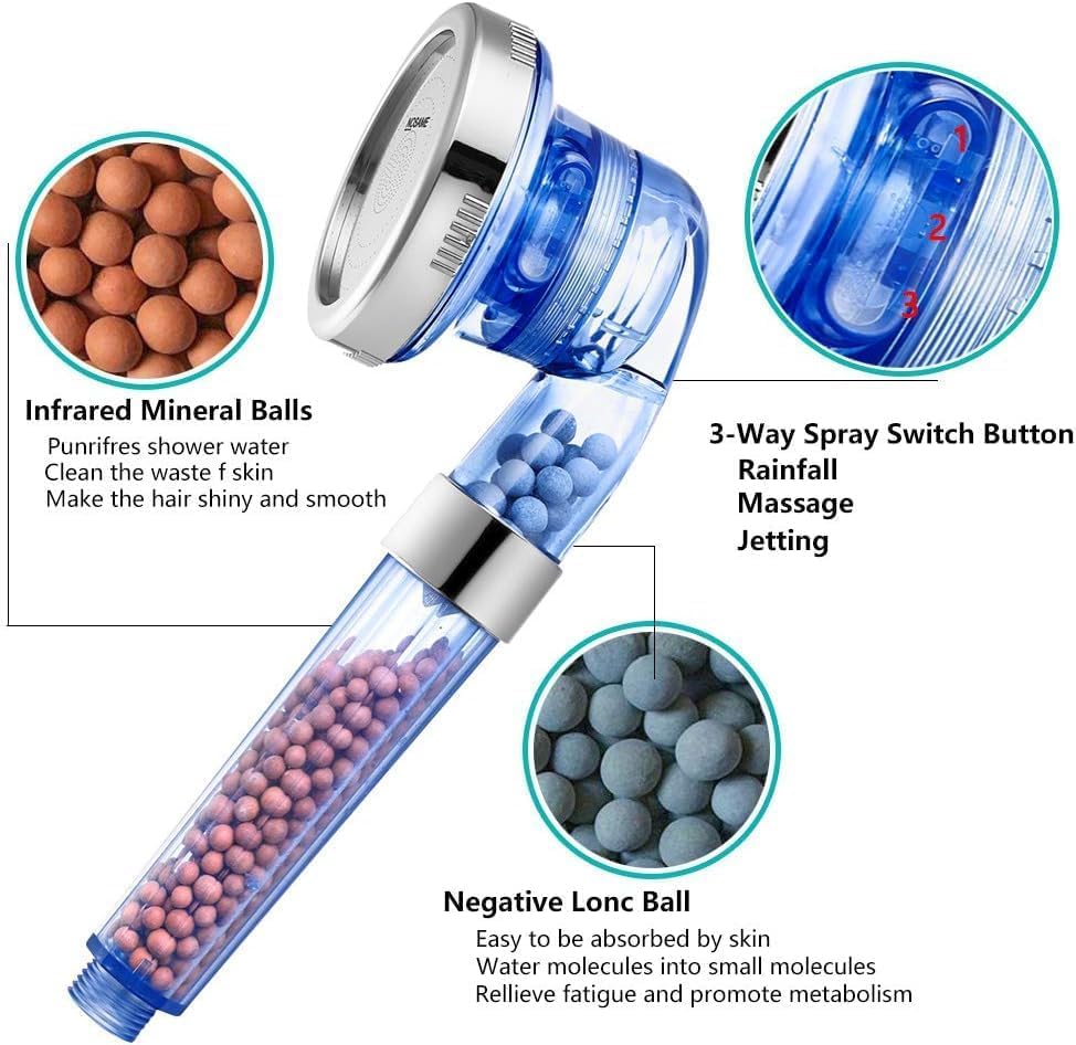 Nosame Shower Head with Hose Holder, Filter Filtration High Pressure - Image 3