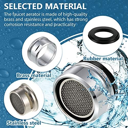 Honoson 6 Pcs Faucet Aerator Replacement, Male Thread(S), 24 mm - Image 6