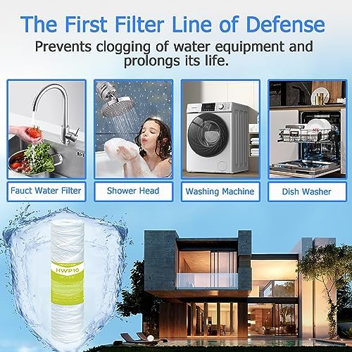 5 Micron Whole House Water Filter Cartridge, 10" x 2.5", 6-Pack - Image 7