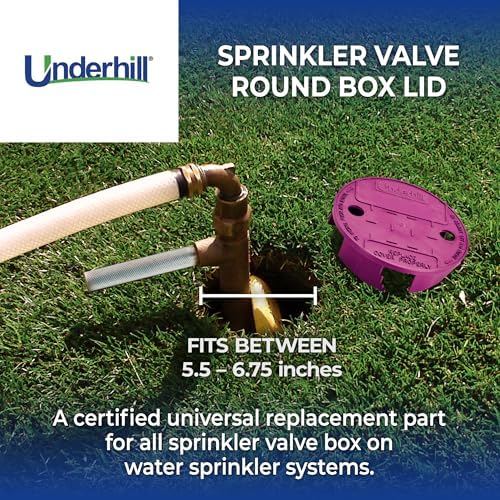 Underhill Sprinkler Valve Round Box Lid, VersaLid 6 Inch to 7 Inch Universal, Cover for Automatic Irrigation System, Lawn, Purple, VL-6P-24, 24 Pack - Image 2