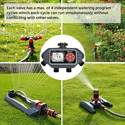 Eden 93413 Programmable Digital Water Timer 4-Zone, Compatible with Wireless Soil Moisture Sensor - Image 6
