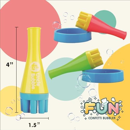 Uncle Bubble Mini Bubble Blower, 3 Colors Family Set for Kids - Image 5